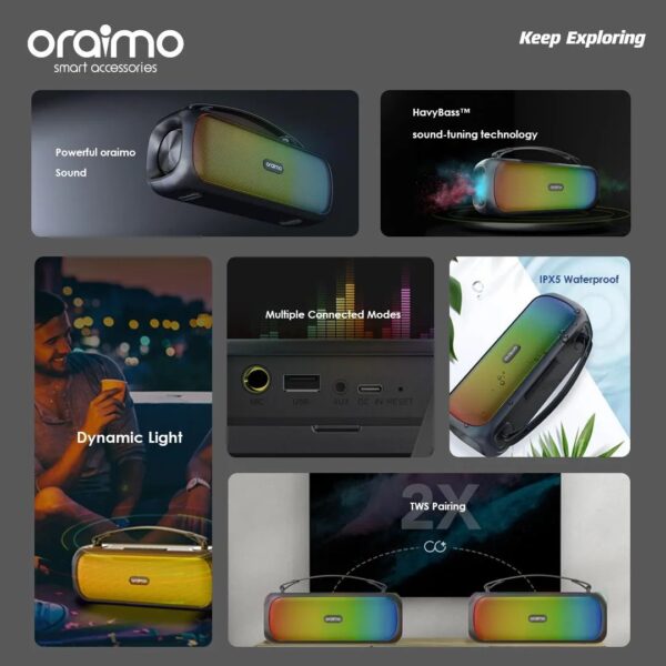 Oraimo Boom Go Bluetooth Wireless Speaker - Image 2