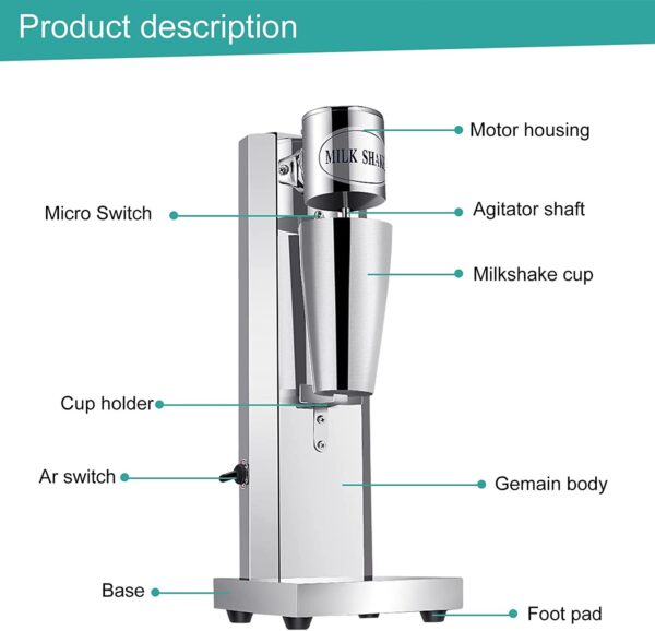 Electric Single Head Milk Shake Maker - Image 2