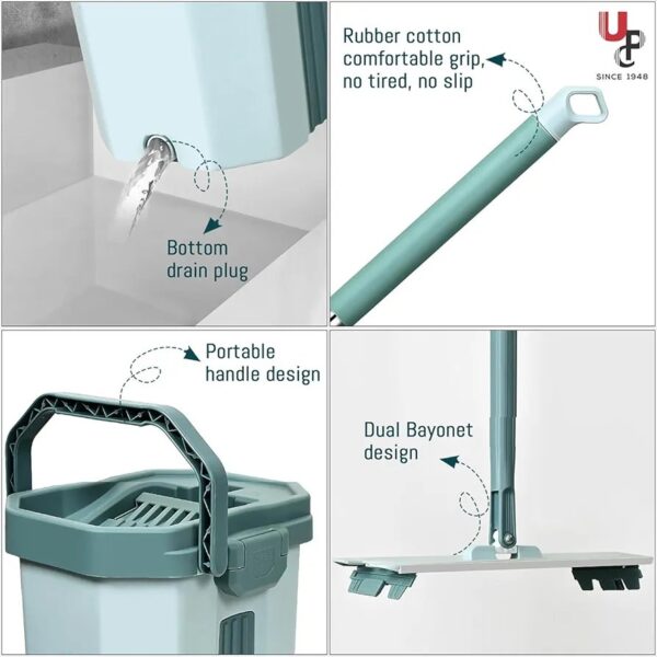 Bucket Mopper Microfiber Flat Spin - Image 3