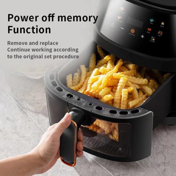 Silver Crest 8L Digital Air Fryer Touch screen,Air Fryer Oven,for Quick and Easy Meals, Broil, Roast, Dehydrate, Bake, Non-stick and Dishwasher-Safe Basket, App With Over 100 Recipes - Image 6