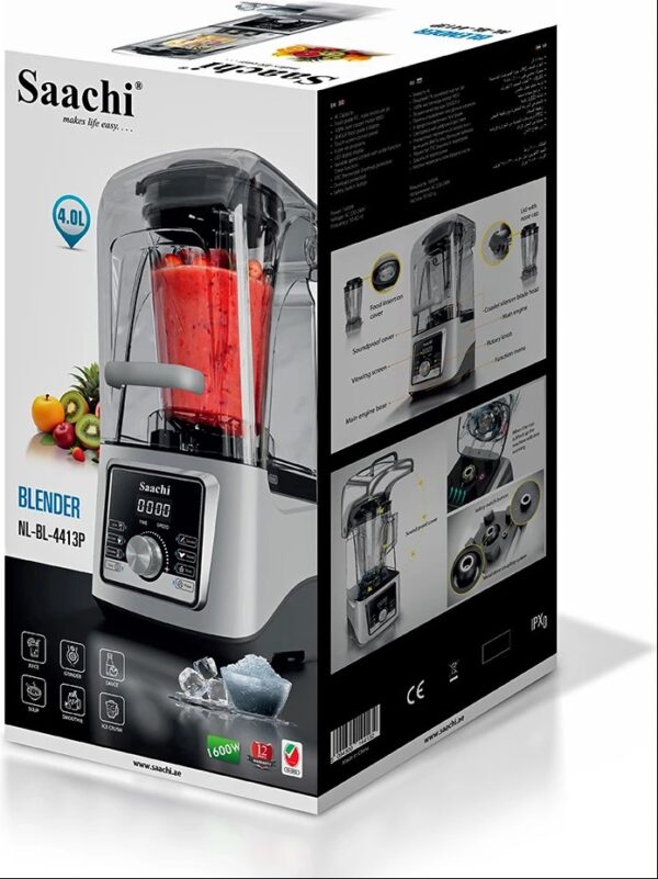 Saachi Commercial Blender 4L With Ice Crusher Juicer, 1600W - Image 2