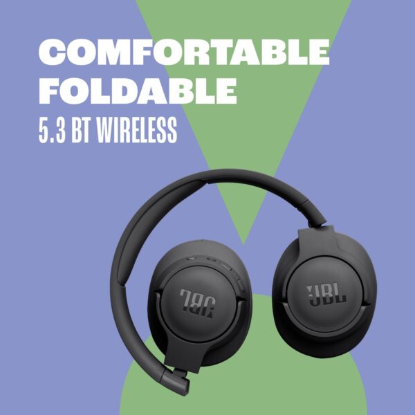 JBL Tune 720BT - Wireless Over-Ear Headphones with JBL Pure Bass Sound, Bluetooth 5.3, Up to 76H Battery Life and Speed Charge, Lightweight, Comfortable and Foldable Design (Blue) - Image 3