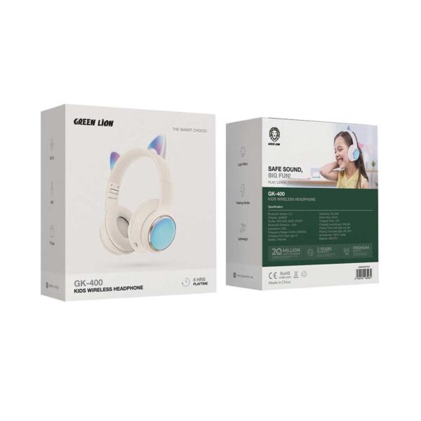 Green Lion GL-400 Kids Wireless Headphone 20Hrs Play Time - Image 2