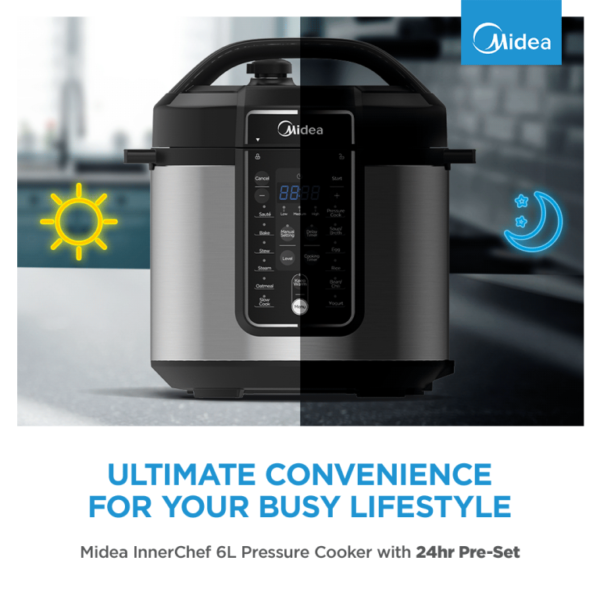 Midea 6L 12-in-1 InnerCher Multi Cooker with Digital Pressure Cooker Function - Image 2