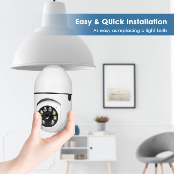 Light Bulb Camera,Security camera for home surveillance - Image 4