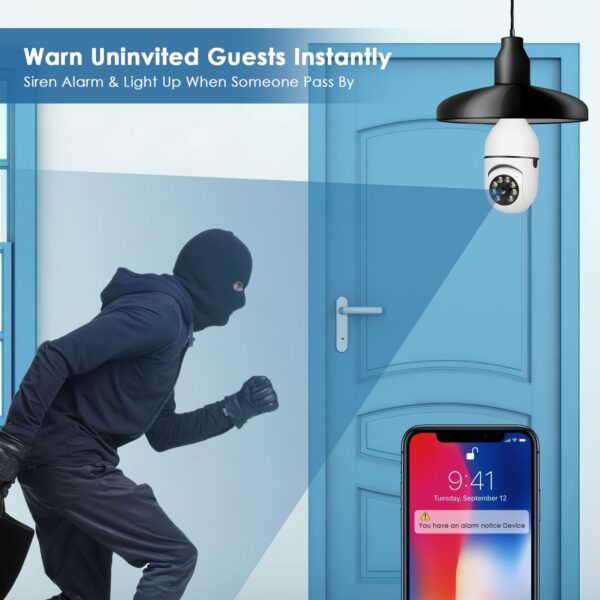Light Bulb Camera,Security camera for home surveillance - Image 2