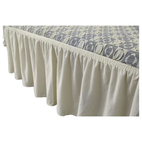 Turkish Fabric 7 Seater Sofa Covers 3211, Stretchable Couch Cover Combination Slipcover (Cream) - Image 5