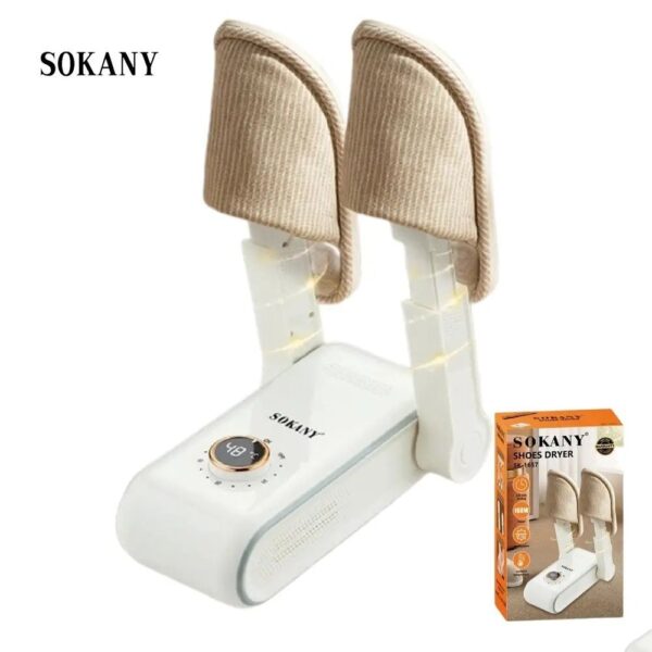 Sokany Portable Electric Shoe Dryer, Foldable Antibacterial Shoe Warmer with Timer, Intelligent Quick Shoe Dryer - Image 2