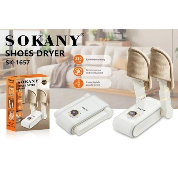 Sokany Portable Electric Shoe Dryer, Foldable Antibacterial Shoe Warmer with Timer, Intelligent Quick Shoe Dryer - Image 4