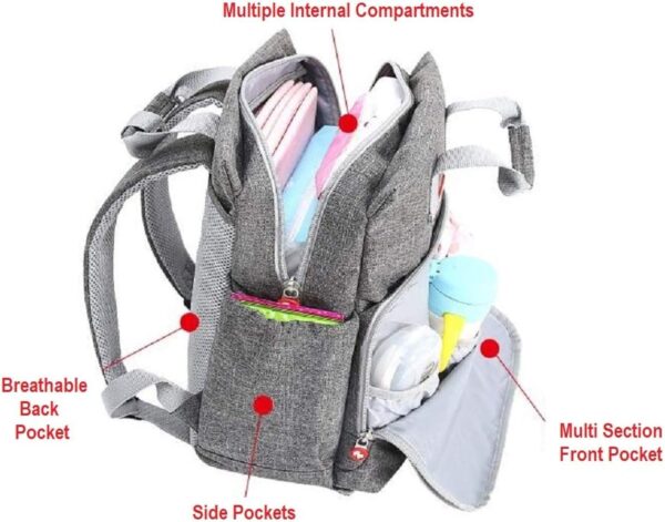 Baby Diaper Nappy Mummy Changing Bag Backpack Multi-Function Bags - Image 4