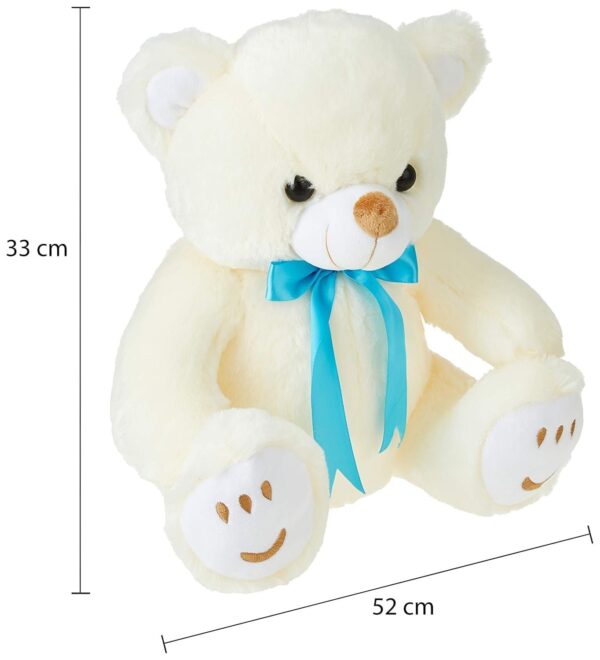 Kiddie castle Cute Teddy Bear Stuffed Animals Super Soft with Bow Plush Bear Toy White | Great Birthday Gift - Image 3