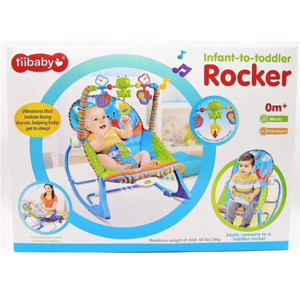 Infant to Toddler Baby Swing Musical Rocker for Baby Boys/Girls/Toddlers/Infants (Blue) - Image 3