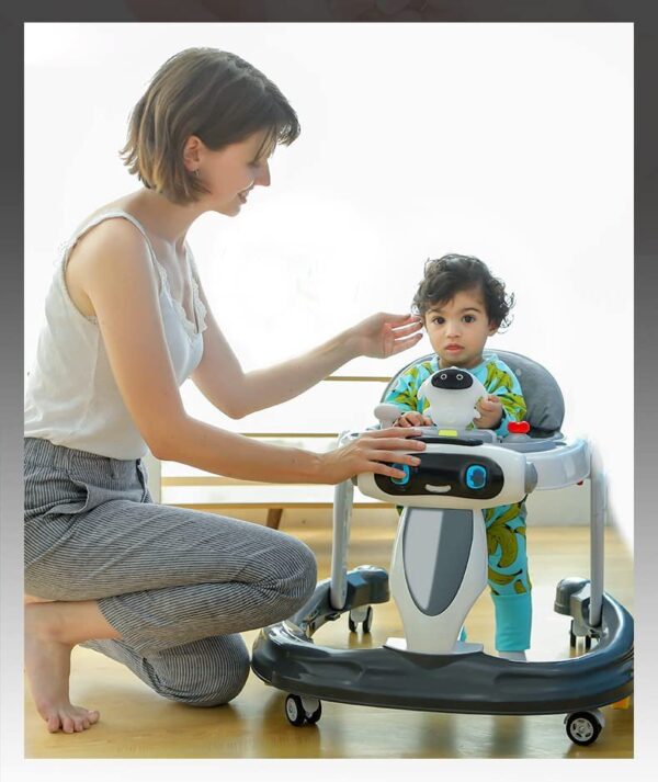 INFANTIAL 2 in1 Twist Baby Walker Round Kids Walker for Babies Cycle with Adjustable Height and Musical Toy Bar Rattles and Toys - Image 2