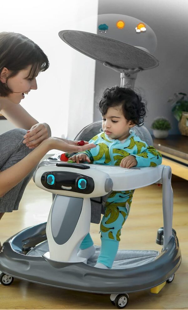INFANTIAL 2 in1 Twist Baby Walker Round Kids Walker for Babies Cycle with Adjustable Height and Musical Toy Bar Rattles and Toys - Image 4