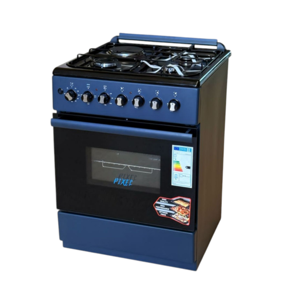 Pixel 3+1 Turkey Electric Gas Cooker 60x60cm, Electric Oven - Blue - Image 2