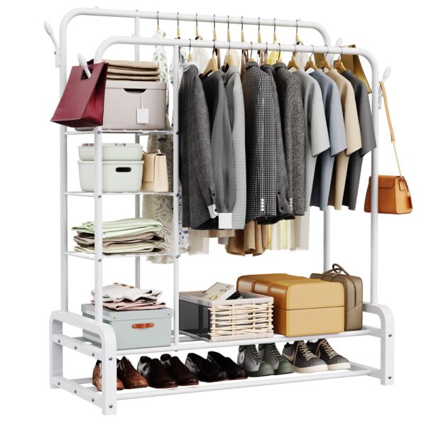 Double Pole Cloth Hanger and Shoe Rack, Cloth Dryer WH