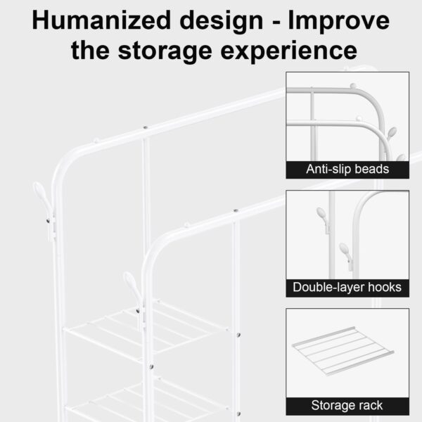 Double Pole Cloth Hanger and Shoe Rack, Cloth Dryer WH - Image 4