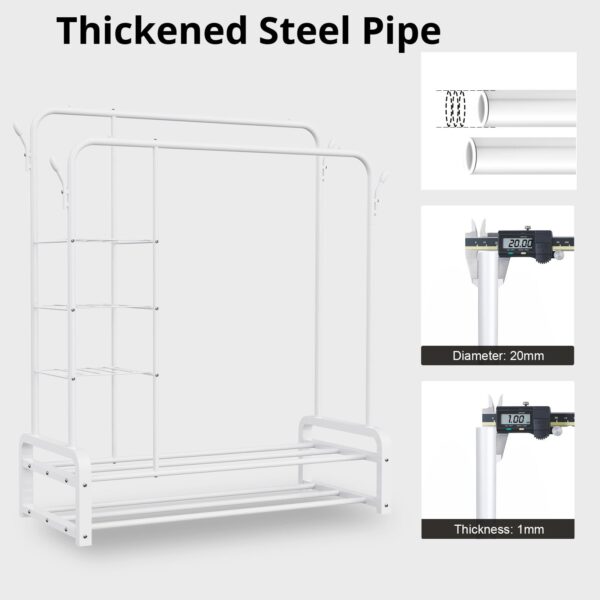 Double Pole Cloth Hanger and Shoe Rack, Cloth Dryer WH - Image 5