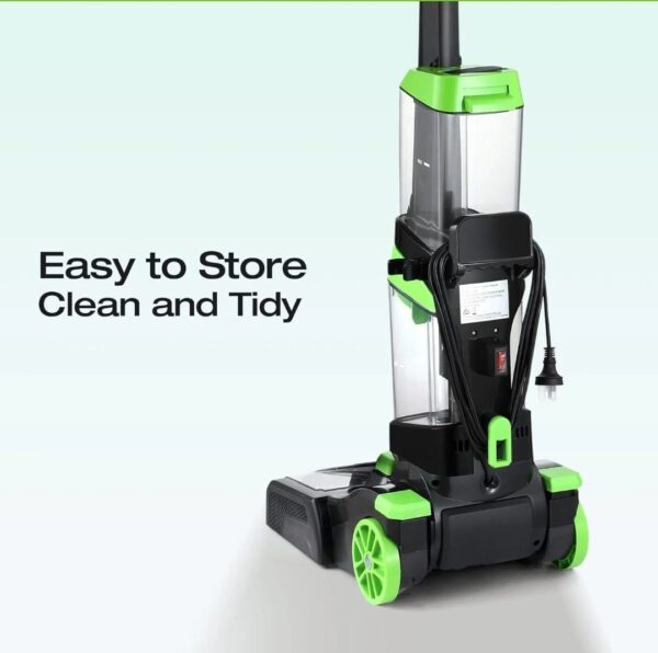 Hoffmans 3 in 1 Carpet Cleaner with 2 Separate Tanks (2.1L Clean Water Tank + 1.6L Waste/Dirty Tank) Faster Drying with Heat Water Dust Tank HM-8807 - Image 4
