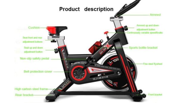 Sports indoor Cycling Spinning Bike 250kg Max Load Pedal Bicycle - Image 5