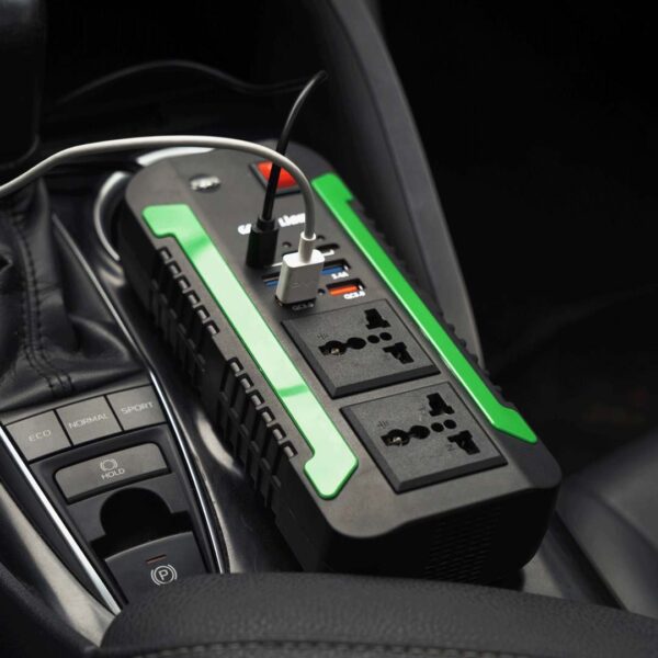 Green Lion Spark 300 Car Power Inverter, 4 USB Ports, 3 USB C Ports - Image 2