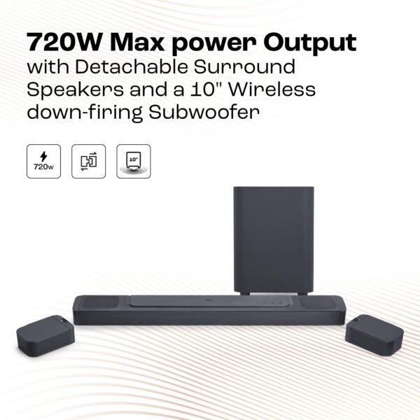 JBL Sound Bar 800 5.1.2 Ch 720 watts, Wireless Subwoofer - Image 3