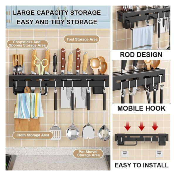Kitchen Cutlery Organiser Wall Mounted - Image 2