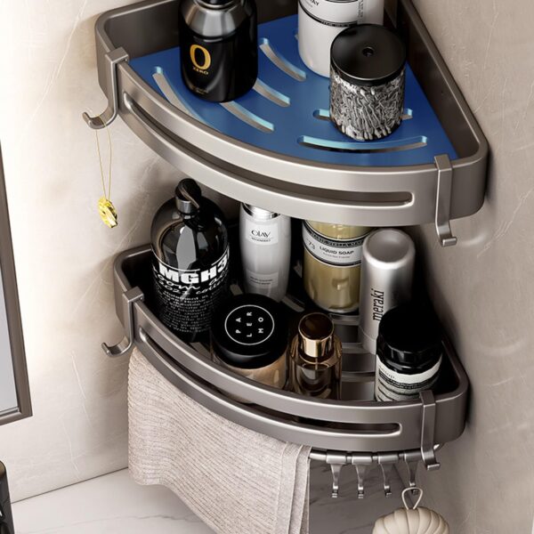 Bathroom Organiser Corner Shower Caddy 2 Tiers / Kitchen Organiser - Image 4