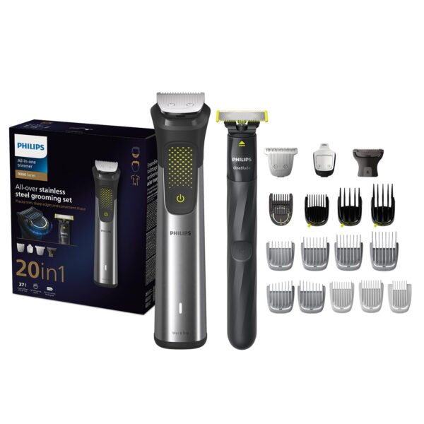 Philips All in One Hair Trimmer and Grooming Kit 20 in 1, Rechargeable Cordless