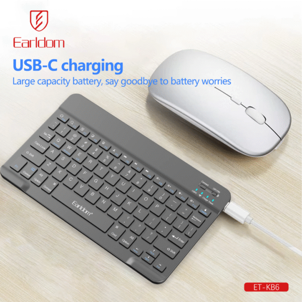 Earldom Universal Wireless Keyboard 78 Keys for Tablets, Laptops & Mobile Phones - Image 4