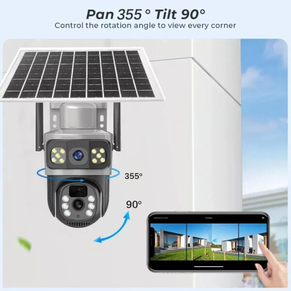 2PCs HD Outdoor Solar PTZ Camera IP66 WiFi and Sim Card Connection - Image 15