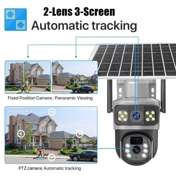 2PCs HD Outdoor Solar PTZ Camera IP66 WiFi and Sim Card Connection - Image 13