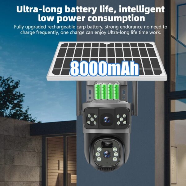 2PCs HD Outdoor Solar PTZ Camera IP66 WiFi and Sim Card Connection - Image 17