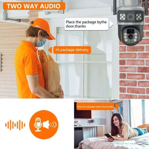 2PCs HD Outdoor Solar PTZ Camera IP66 WiFi and Sim Card Connection - Image 5
