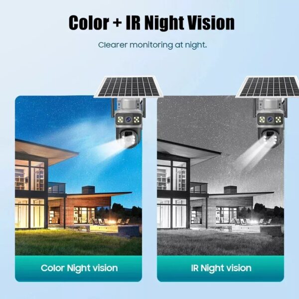2PCs HD Outdoor Solar PTZ Camera IP66 WiFi and Sim Card Connection - Image 12