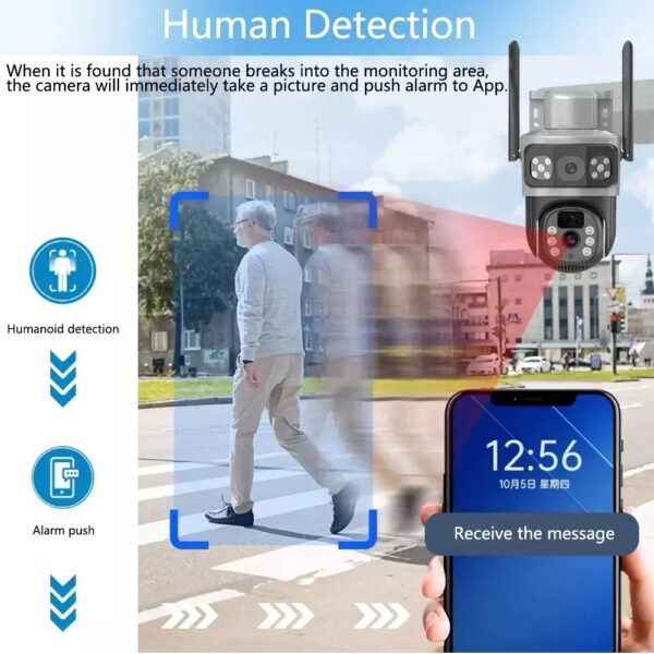 2PCs HD Outdoor Solar PTZ Camera IP66 WiFi and Sim Card Connection - Image 6
