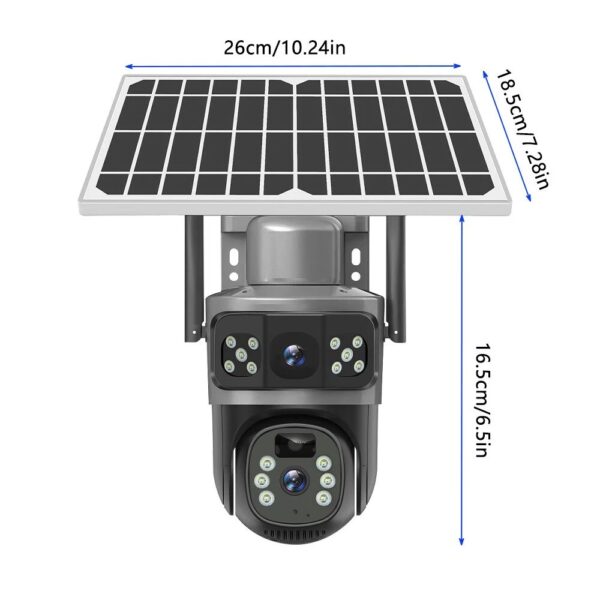2PCs HD Outdoor Solar PTZ Camera IP66 WiFi and Sim Card Connection - Image 3