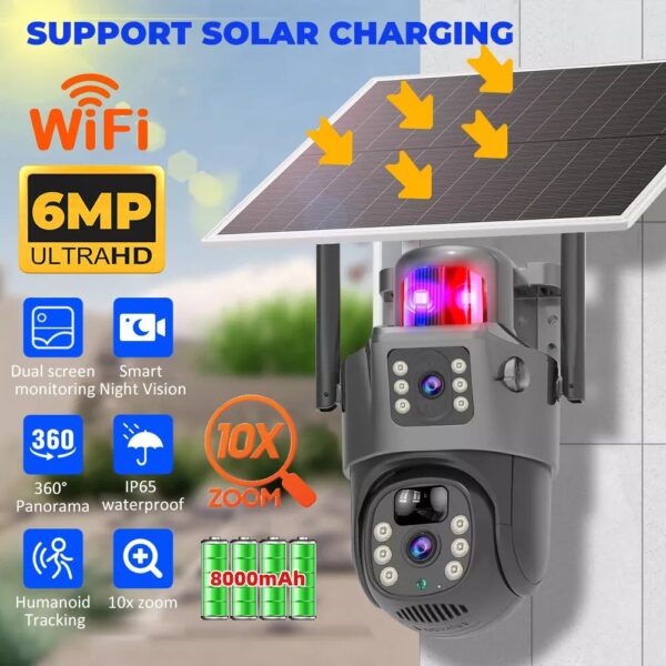 4PCS Solar Battery Powered Outdoor Home Security Camera Systems CCTV US uses Sim Card Only - Image 5