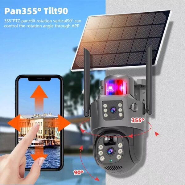 4PCS Solar Battery Powered Outdoor Home Security Camera Systems CCTV US uses Sim Card Only - Image 3