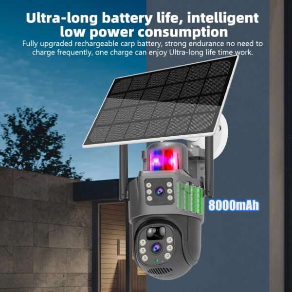 4PCS Solar Battery Powered Outdoor Home Security Camera Systems CCTV US uses Sim Card Only - Image 4