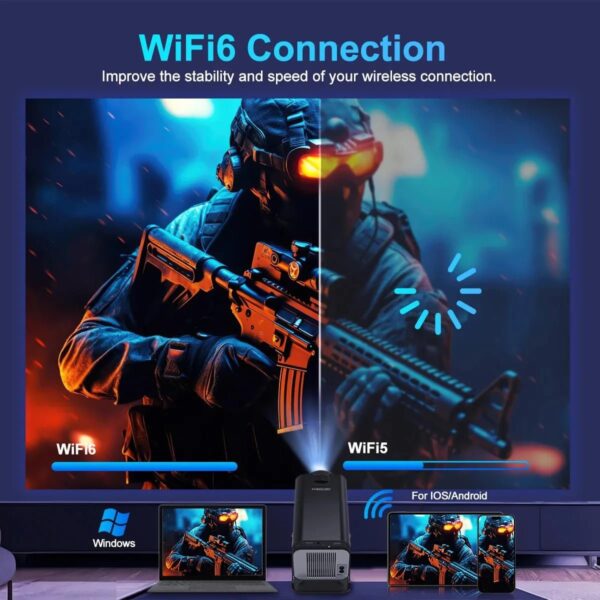 HY320 4k mini portable smart projector 30-150 inch Screen Display - Image 6