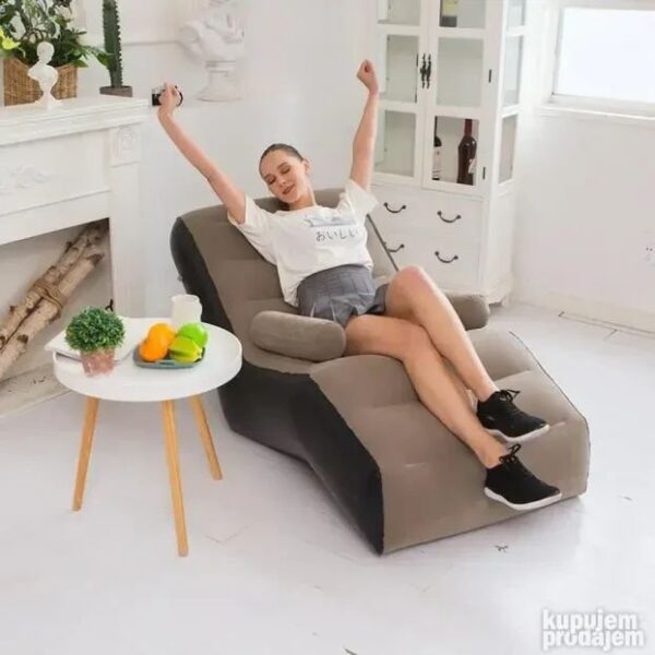 Indoor & Outdoor Inflatable Deluxe Lounge Lounger Sofa Chair With Armrest Ideal Home & Garden, Gaming, Picnics, Beach, Festivals - Image 6