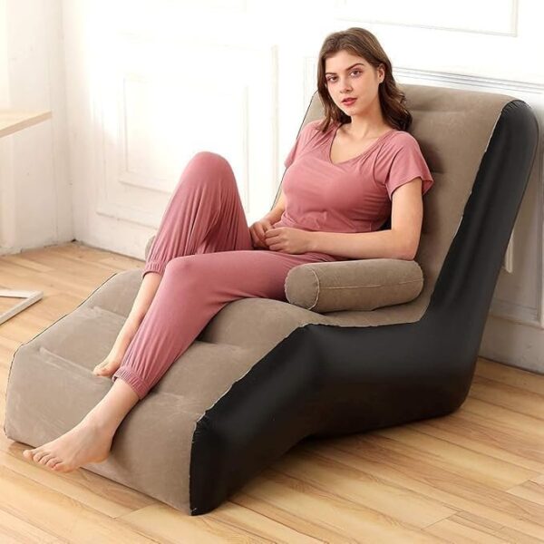 Indoor & Outdoor Inflatable Deluxe Lounge Lounger Sofa Chair With Armrest Ideal Home & Garden, Gaming, Picnics, Beach, Festivals