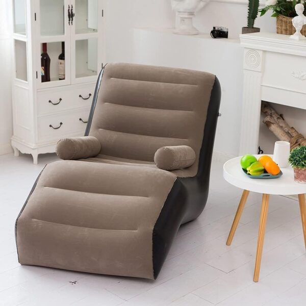 Indoor & Outdoor Inflatable Deluxe Lounge Lounger Sofa Chair With Armrest Ideal Home & Garden, Gaming, Picnics, Beach, Festivals - Image 3