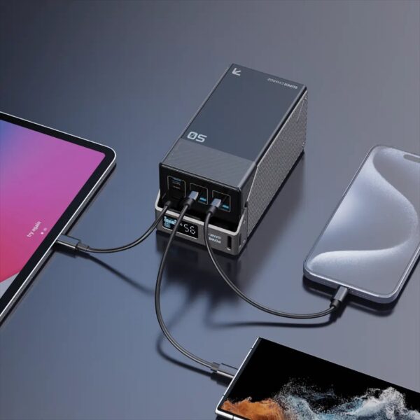 Powerology 50000mAh Power Bank 65W Three PD Type-C and 3 USB-A - Image 4