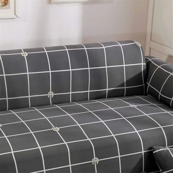 Sofa Covers 6 Seaters 3,2,1 Stretch Fabric, Full Cover Protector Couch - Gray - Image 5