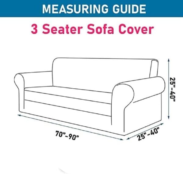 Sofa Covers for Chairs 6 Seaters 3,2,1 Stretch Fabric - Blue Flower - Image 3
