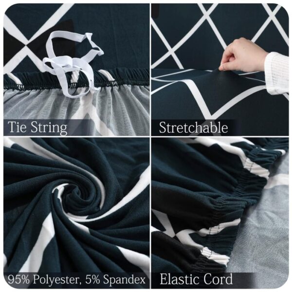 Sofa Covers 6 Seaters 3,2,1 Stretch Fabric, Full Cover Protector Couch - Differ - Image 6