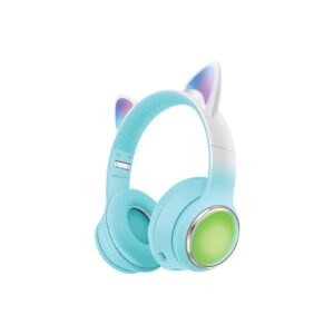 Greenlion GK400 Kids Wireless Headphones Cat Ears, 8 hours playtime - Green