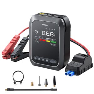 Baseus Primetrip Series Super Energy 4in1 Car Jump Starter 1200A with 150 PSI Tire Inflator, 3000mAh Power Bank & Flashlight | Color Display